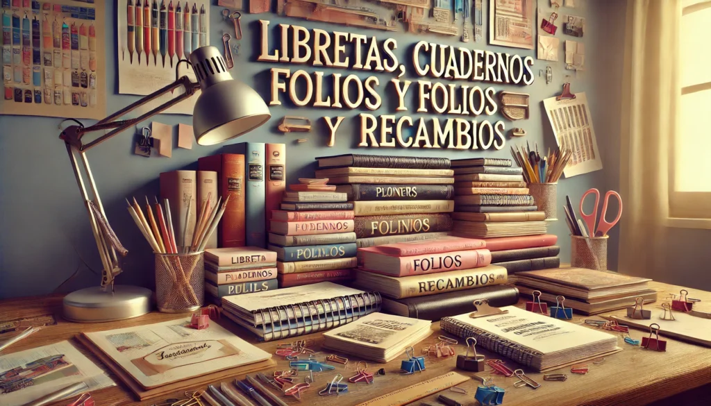 Libretas, Cuadernos, Folios y Recambios