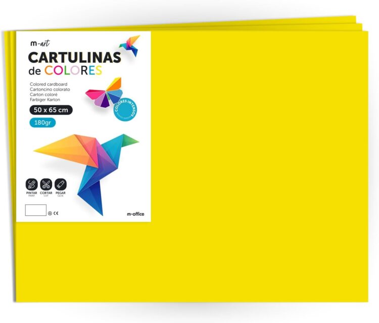 cartulina 50 x 65 cm amarilla