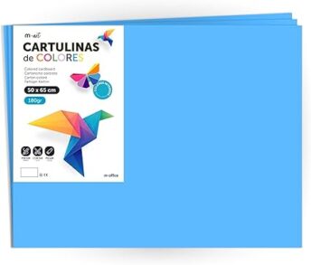 cartulina 50 x 65 cm azul t