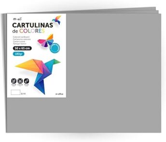 cartulina 50 x 65 cm gris