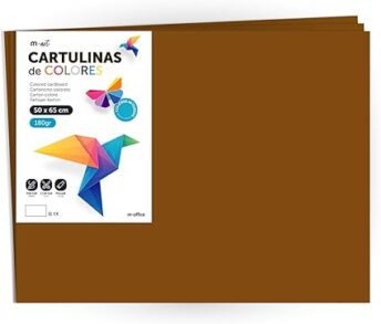 cartulina 50 x 65 cm marrón