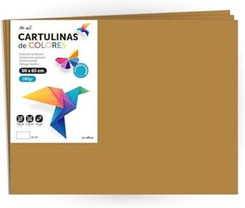 cartulina 50 x 65 cm marrón claro