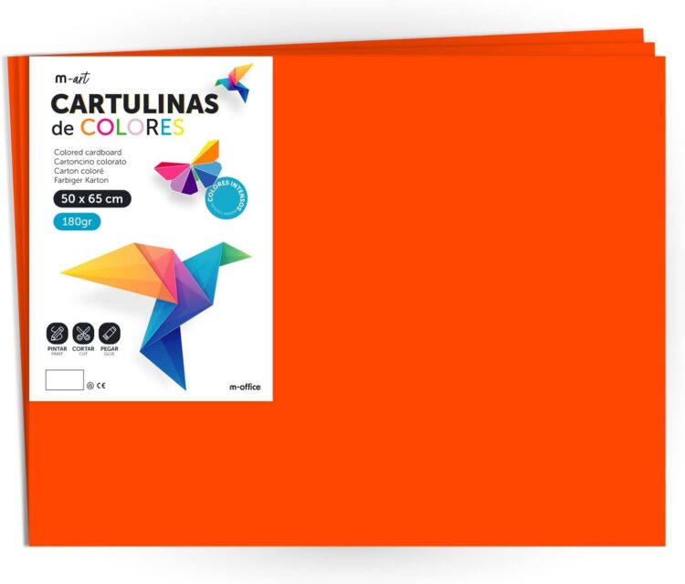 cartulina 50 x 65 cm naranja