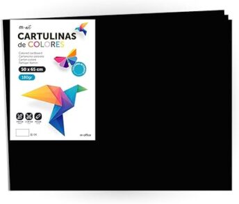 cartulina 50 x 65 cm negro