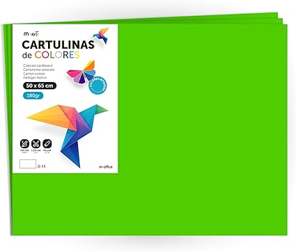 cartulina 50 x 65 cm verde intenso