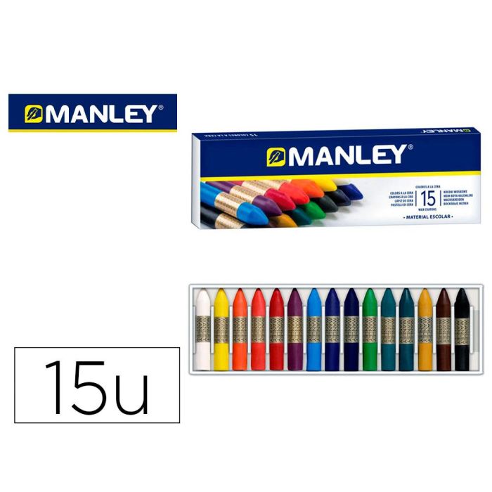 Ceras Blandas Manley Caja de 15 colores surtidos
