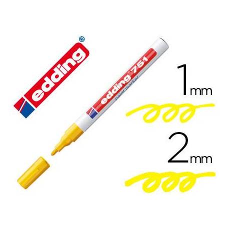 rotulador-marca-edding-punta-fibra-751-paint-marker-amarillo-efecto-lacado-79806