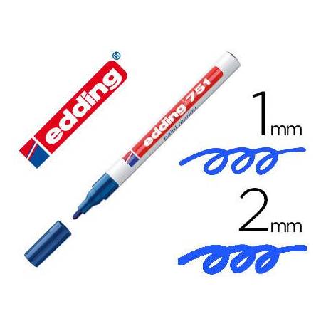 rotulador-marca-edding-punta-fibra-751-paint-marker-azul-efecto-lacado-79807
