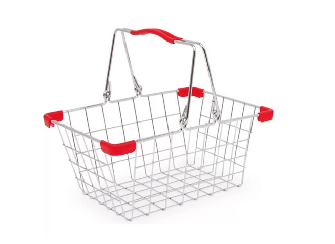 Cesta de compra metálica