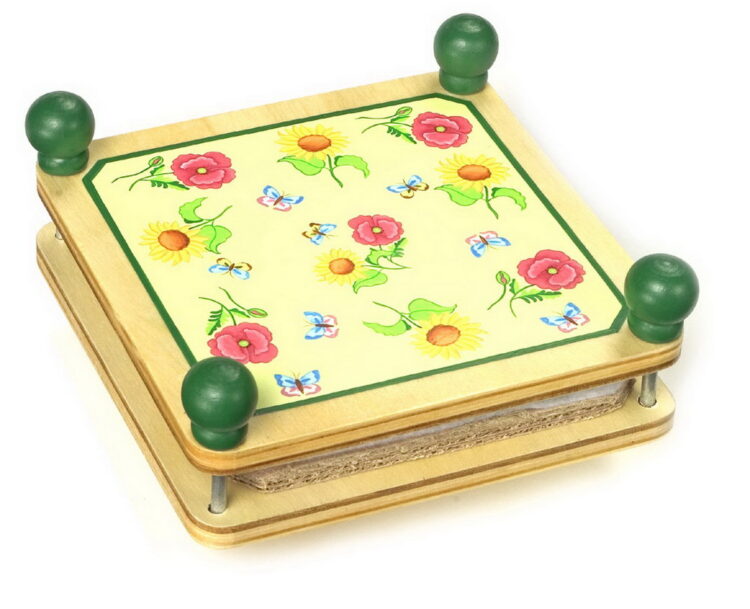 Prensa de flores verde