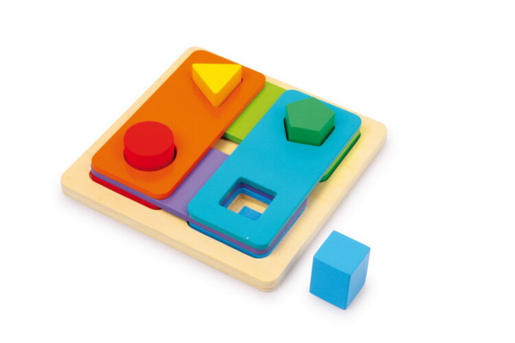 Juego de motricidad colores y formas madera