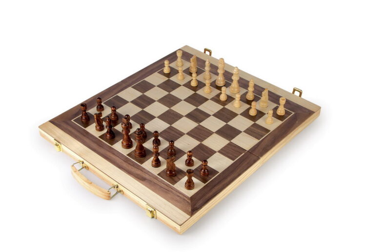 Maleta madera para Ajedrez y Backgammon
