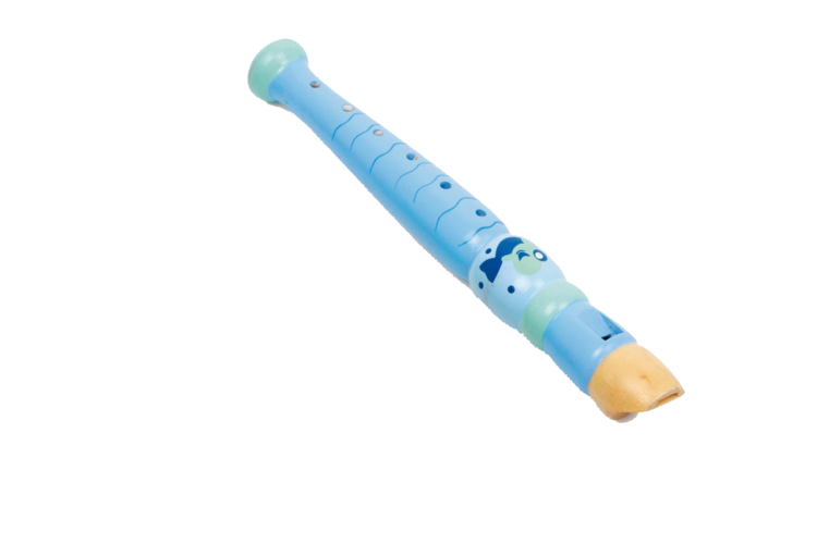 Flauta madera azul
