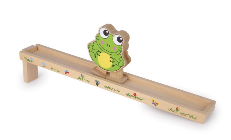 Juguete de madera pasarela rana