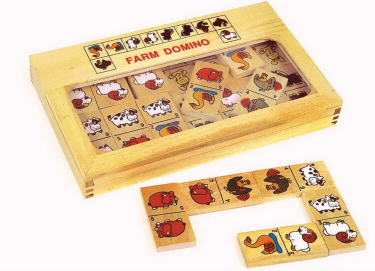 Domino grande madera animales