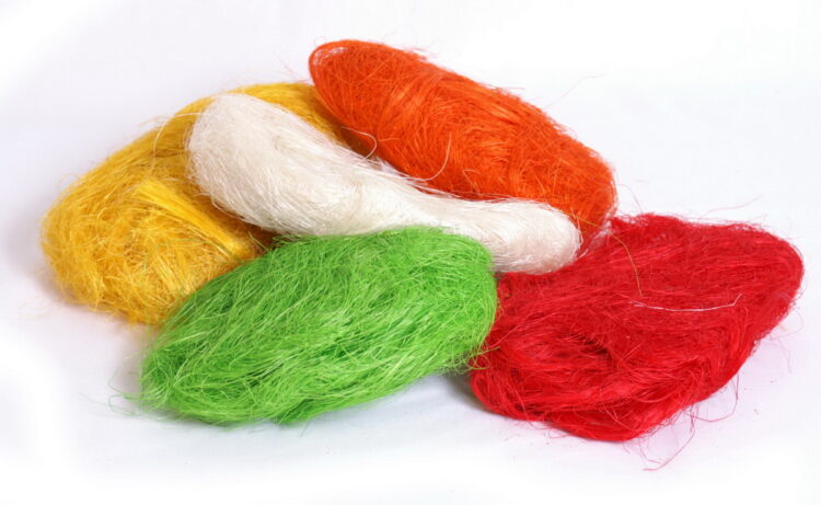 Set fibras de sisal trabajos manuales colores