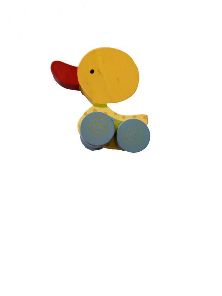 Patito madera amarillo para arrastrar