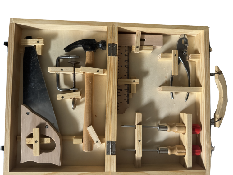 Caja de herramientas de madera
