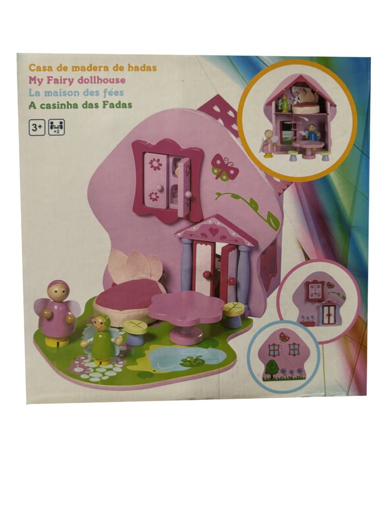 Casa de madera seta rosa