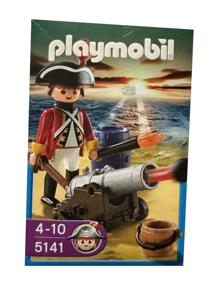 Playmobil soldado con cañón