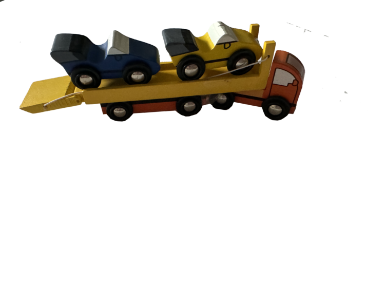 Camión madera con coches