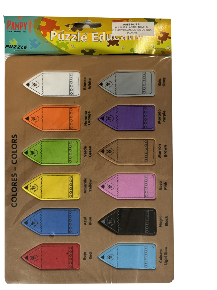 Puzle Foam aprendizaje colores inglés-español