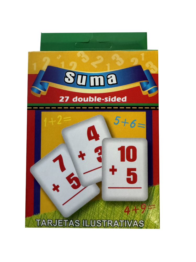 Tarjetas ilustrativas de sumar