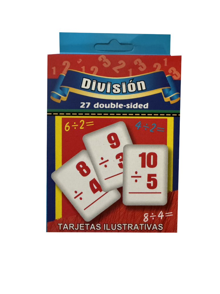 Tarjetas ilustrativas de división