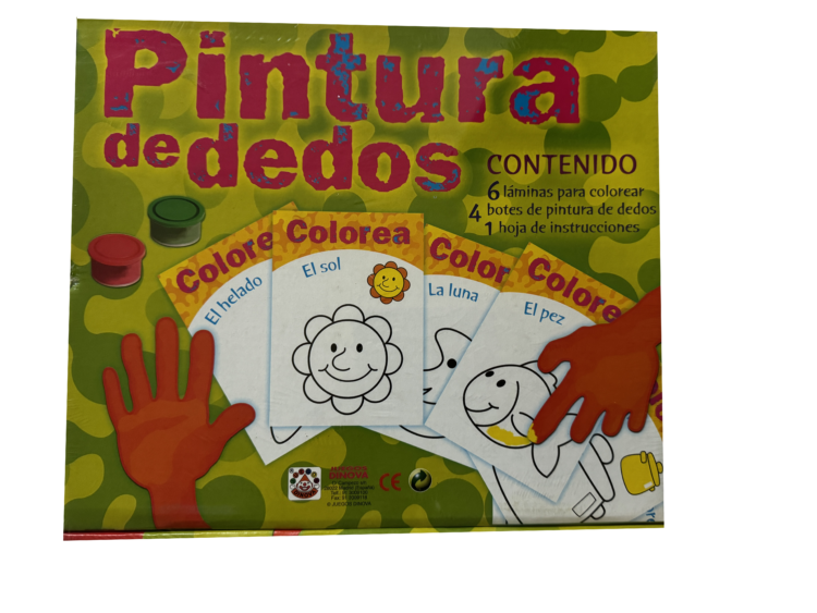 Juego colorea pintura de dedos Dinova