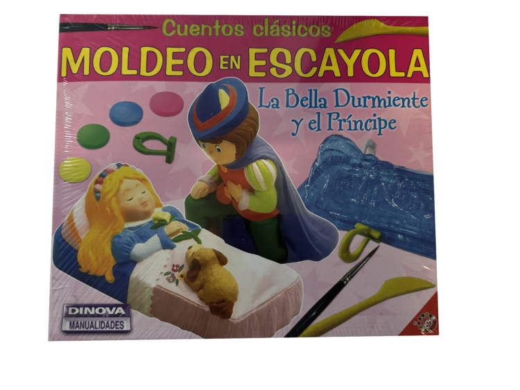 Juego moldeo en escayola La Bella durmiente y el príncipe Dinova