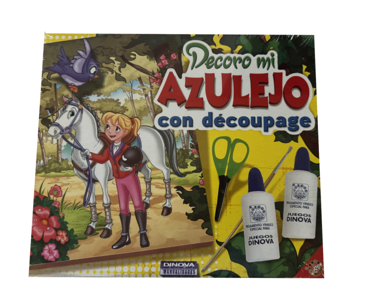 Decoro mi azulejo con découpage Dinova