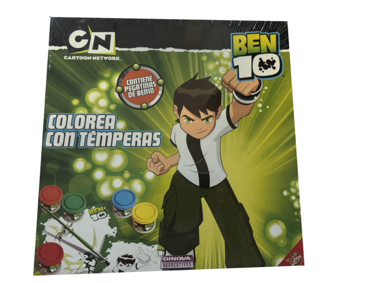 Juego Colorea con temperas Ben10 Cartoon Network Dinova