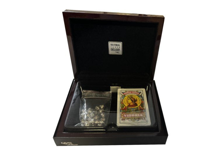 Estuche juego Mus de lujo en caja madera Cayro