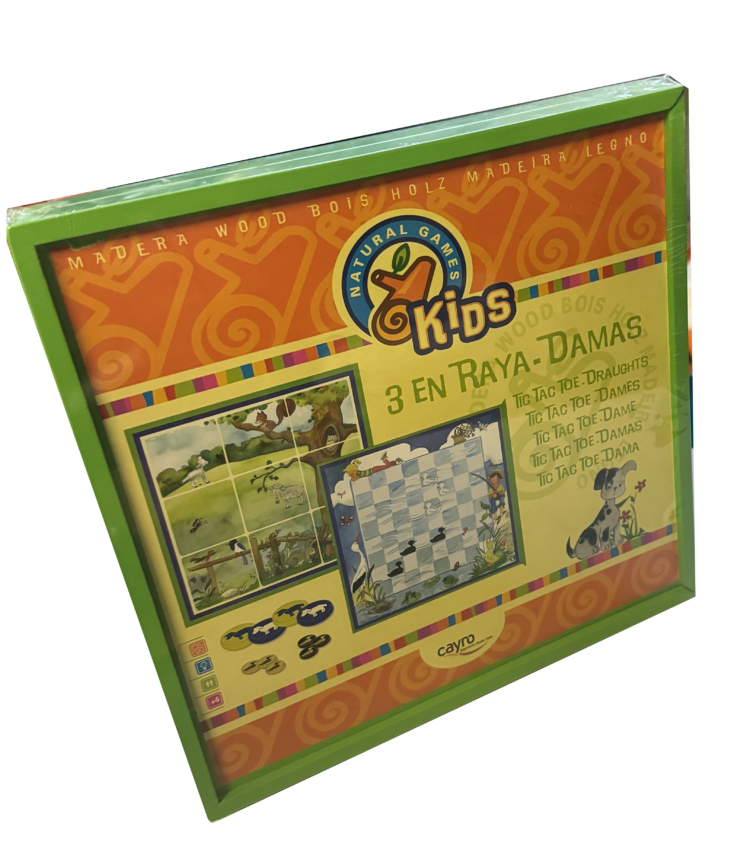 Juego Tres en raya y Damas madera Cayro
