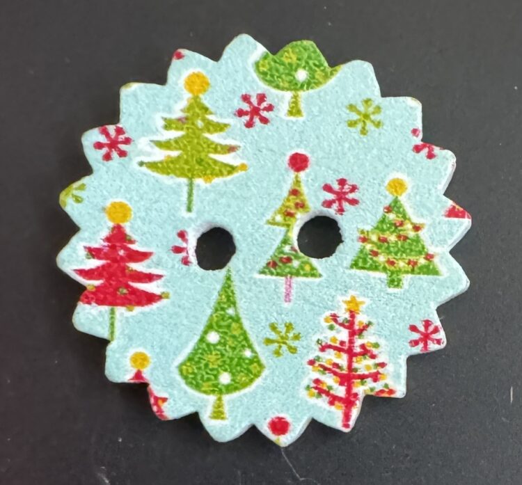 Botón puntas arboles navidad