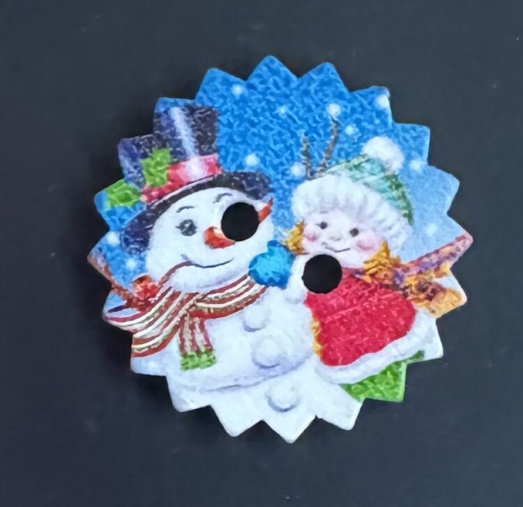 Botón puntas muñeco de nieve