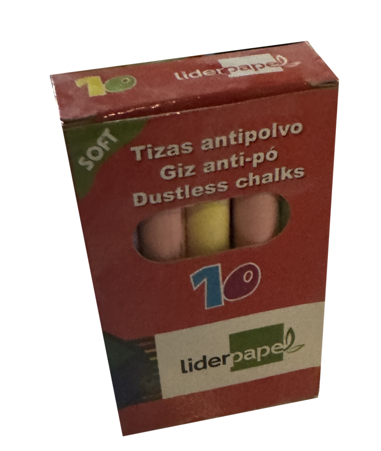 Tizas antipolvo Liderpapel 10 tizas