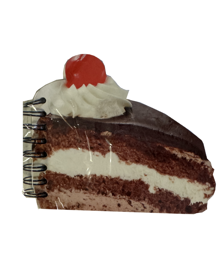 Libreta con forma de trozo tarta