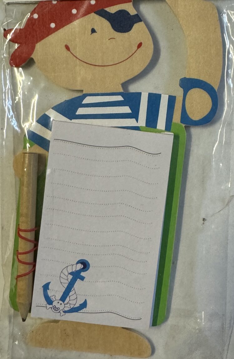 Mini sujeta notas magnética pirata rojo ITEM