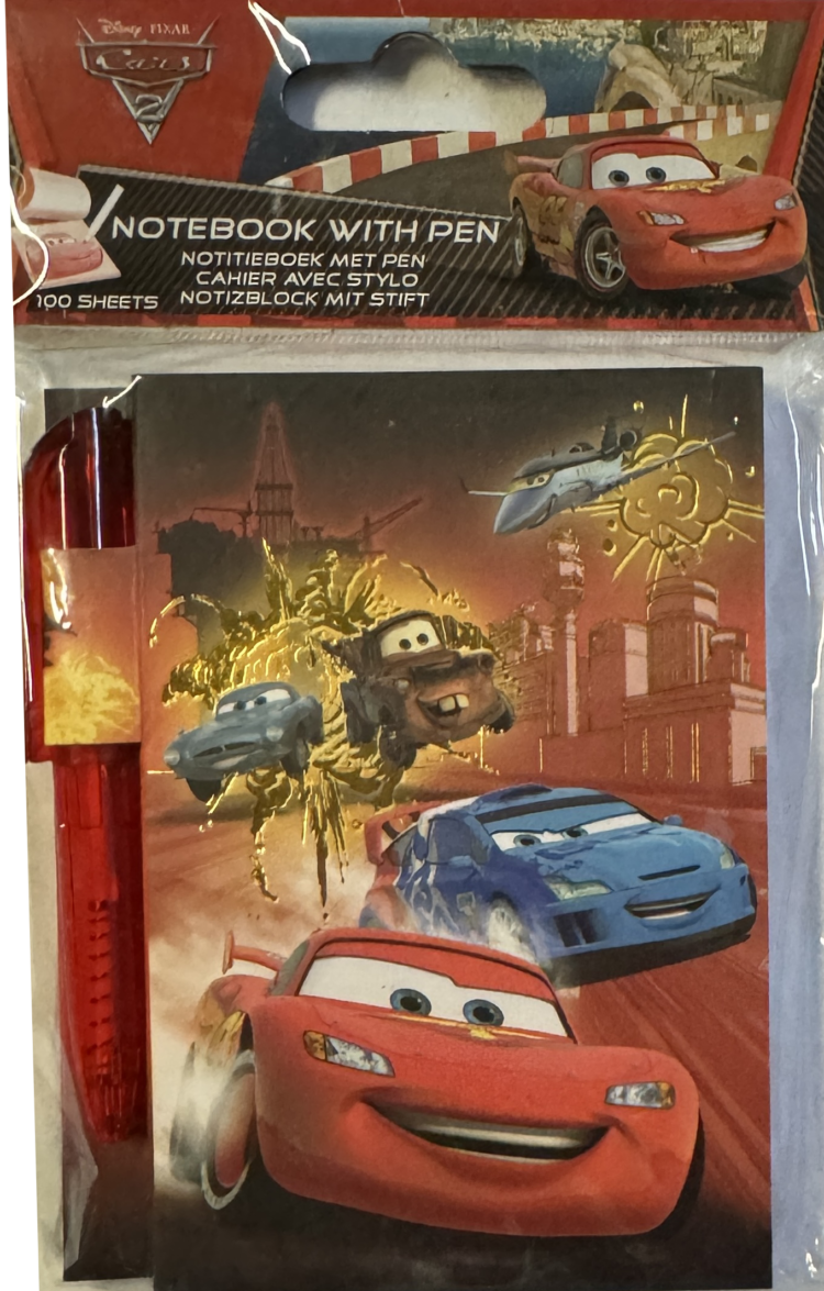 Bloc de notas Cars 2 Disney