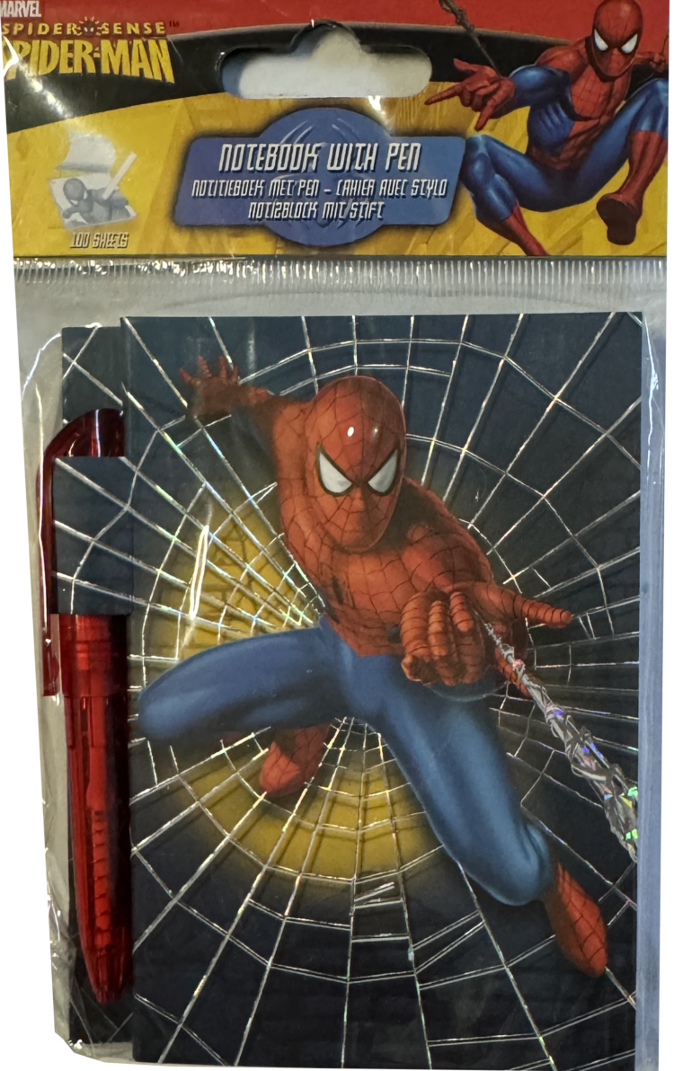 Bloc de notas con bolígrafo Spiderman Marvel