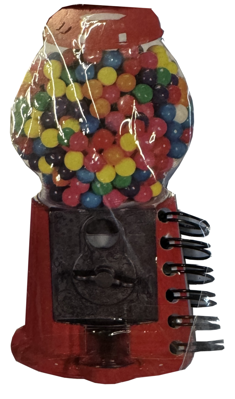 Libreta con forma Máquina de chicles