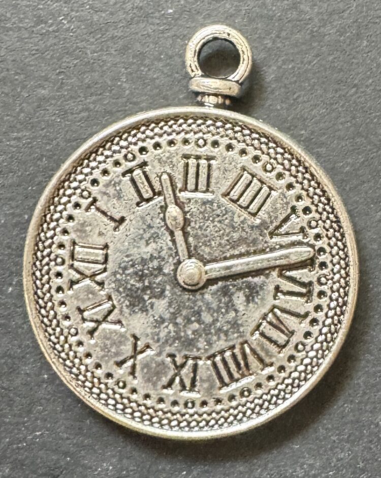 Abalorio reloj plata