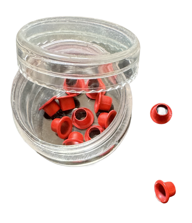 Bote ojales rojo scrapbooking