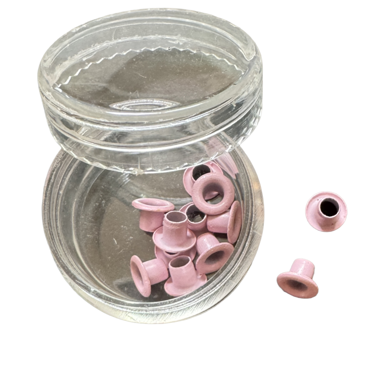 Bote ojales rosa scrapbooking