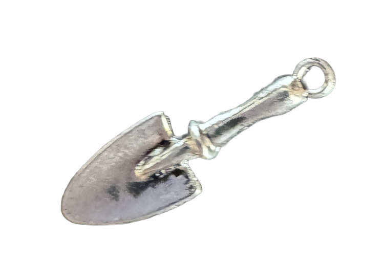 Abalorio pala plateada