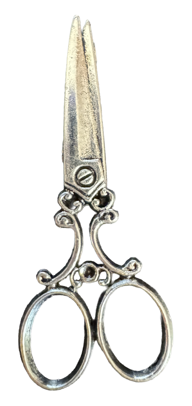 Abalorio tijera plateada