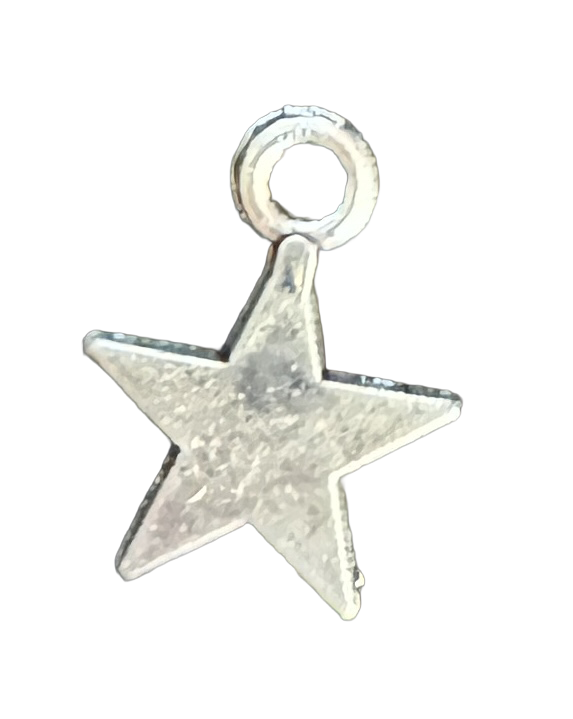 Abalorio estrellita plateada