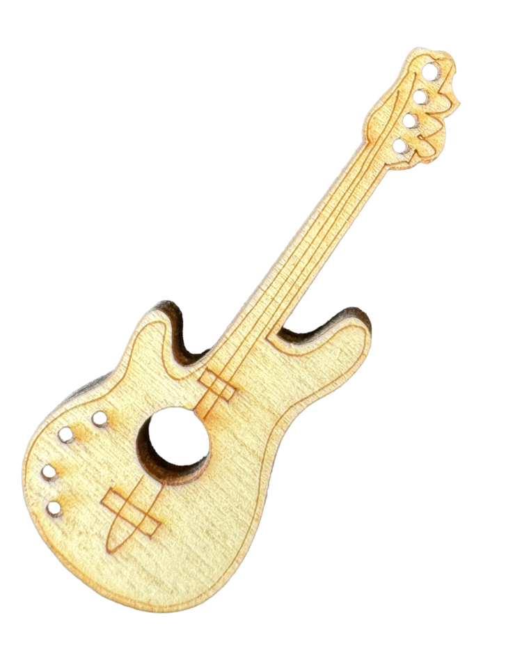 Silueta guitarra de madera