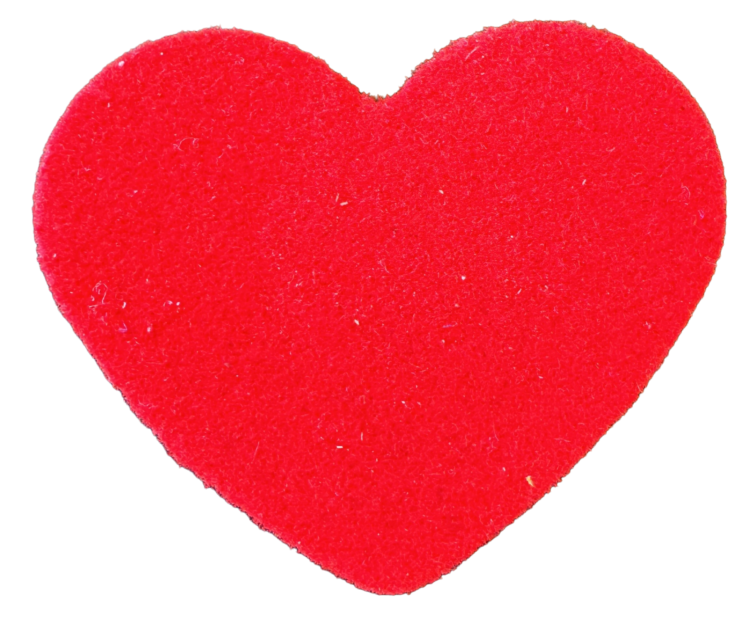 Silueta corazón fieltro foam